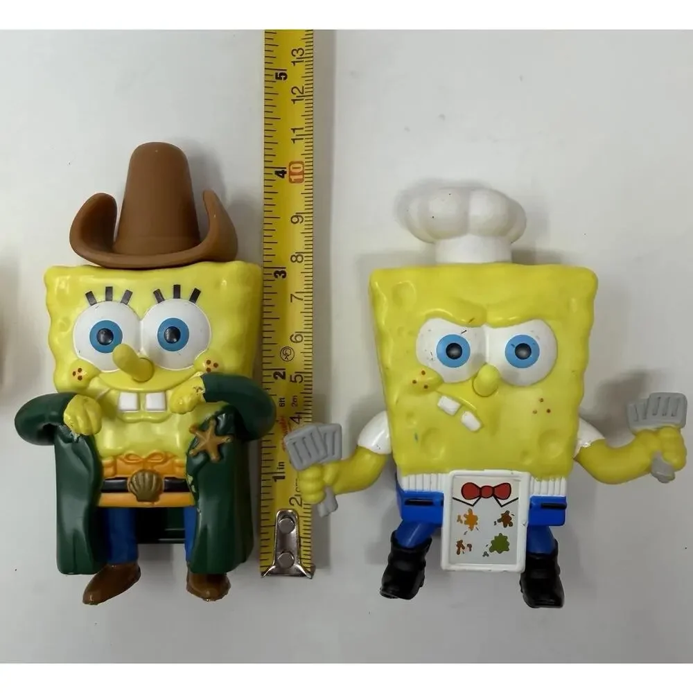 Lot of 3 SpongeBob SquarePants Burger King Viacom 2008 Lone Star Flipster Saddle